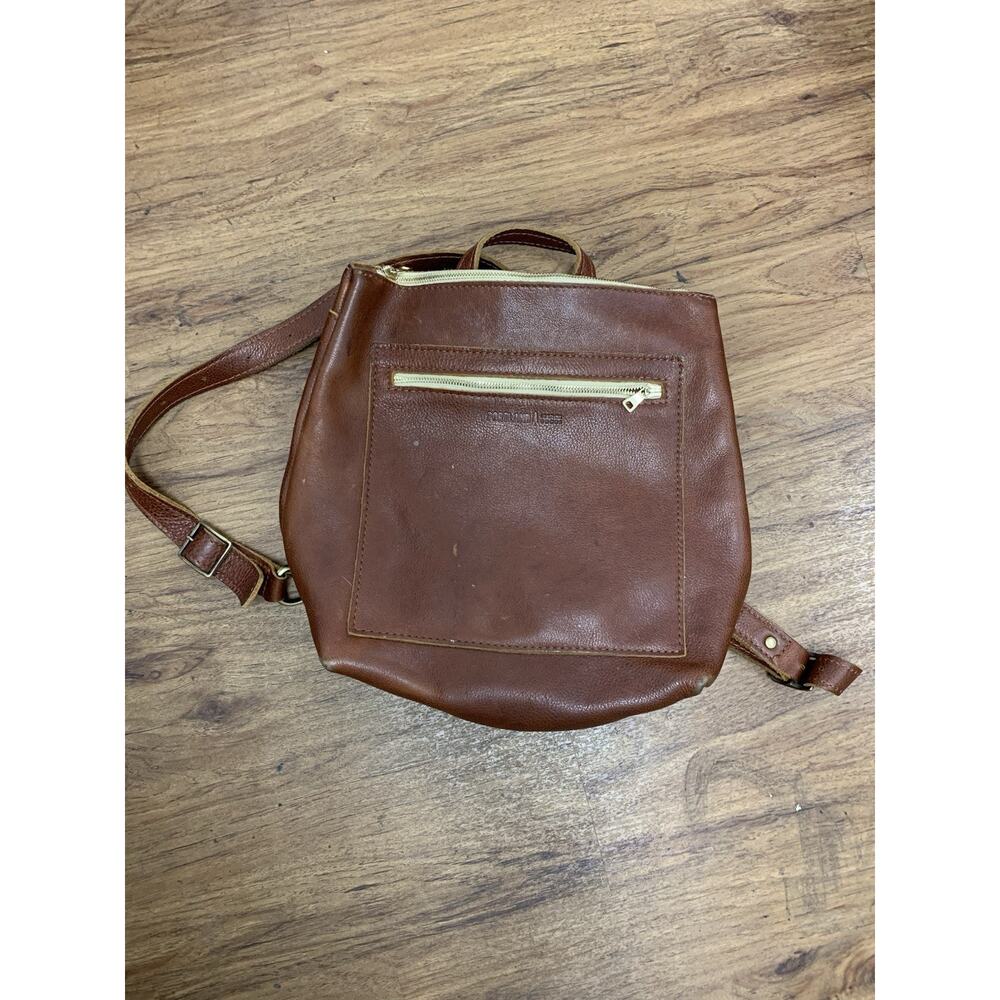 Brown Leather Backpack